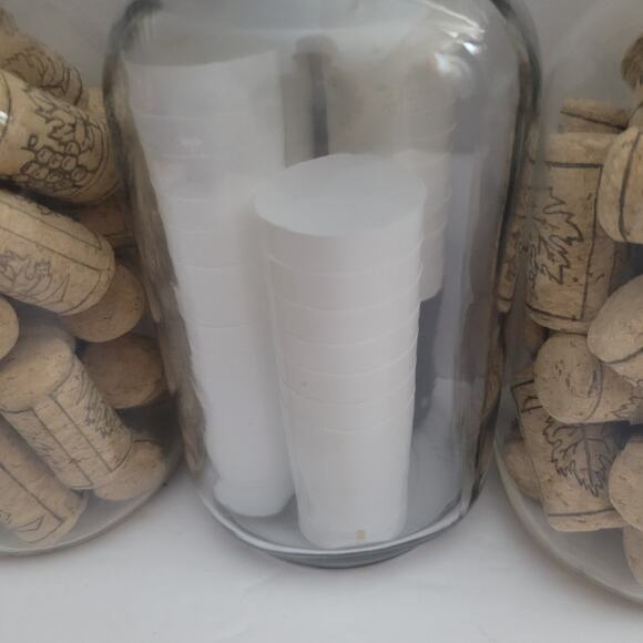 Three Jars of Corks and Cork Lids - Picture 6 of 8